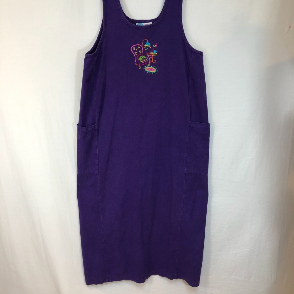 WEK women’s Corduroy Dress Sz S Sleeveless Purple